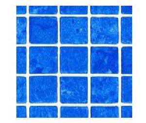 kék mozaik medencefólia